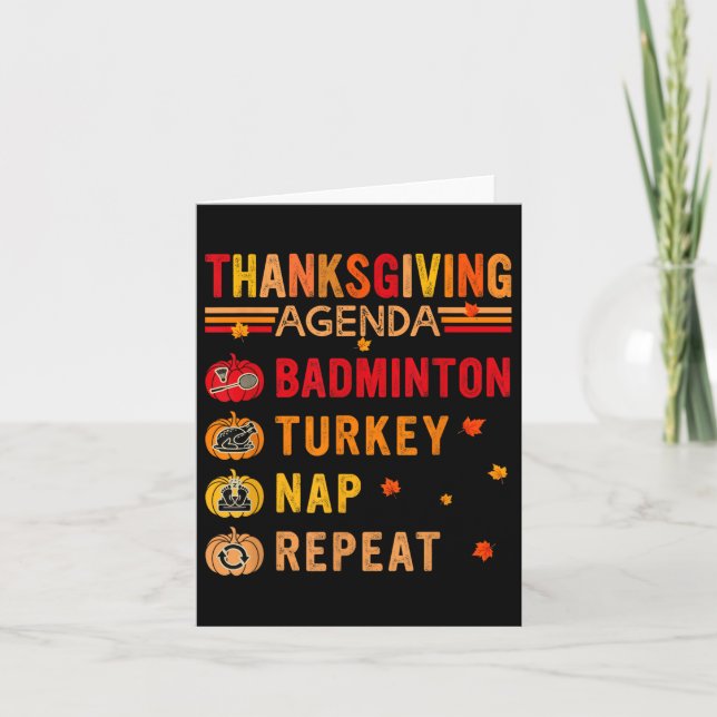 Programa de Acción de Gracias Badminton Repetir Co (Anverso)