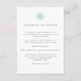 PROGRAMA DE ACONTECIMIENTOS DEL BODA DE NOWFLAKE A