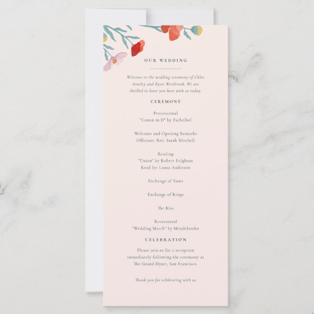 Programa de Armonía Floral (Anverso)