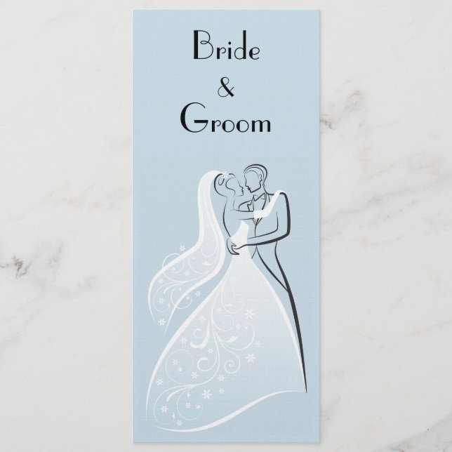 Programa de bailarinas de Boda Blue Retro (Anverso)
