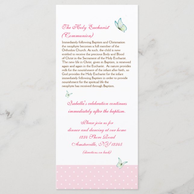 Programa de bautismo en flor de cerezo 5/5 (Anverso)