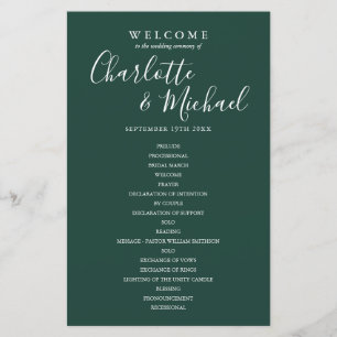Programa de Bienvenida de Boda Emerald Signature S
