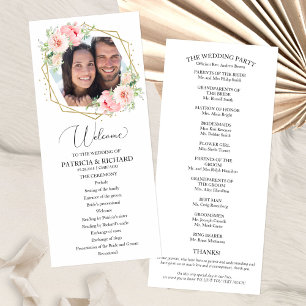 Programa de bienvenida para ceremonia de boda con 
