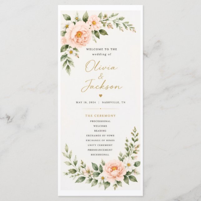 Programa de Boda (Anverso)