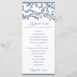 Programa de Boda Alto y Elegante con Floritura A