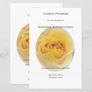 Programa de Boda Amarilla Rosebud