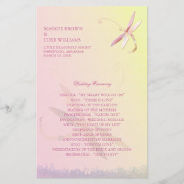 Programa de Boda Amarillo Pálido y Bebonesa Rosa