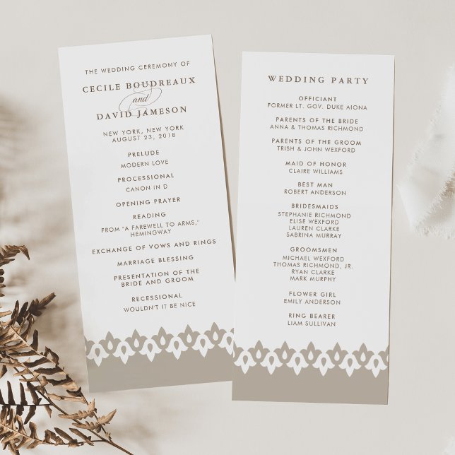 Programa de Boda Árabe | Champagne Beige (Subido por el creador)