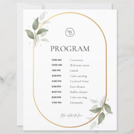 Programa de Boda – Arco Dorado y Diseño Botánico V