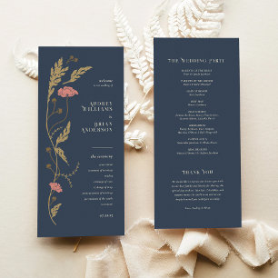 Programa de Boda Art Nouveau Vintage