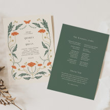 Programa de Boda Art Nouveau Vintage
