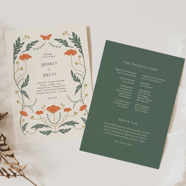 Programa de Boda Art Nouveau Vintage (Subido por el creador)