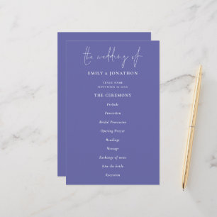 Programa de Boda Azul Elegante Presupuestario