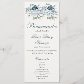 Programa de Boda Azul en español
