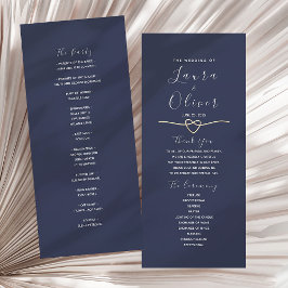 Programa de Boda Azul Marino Elegante