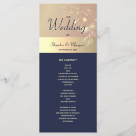 Programa de Boda Azul Marino y Rosa Dorado