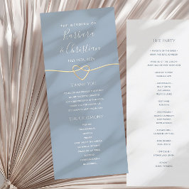 Programa de Boda Azul Polvo