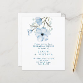 Programa de Boda Azul Polvoriento Chic Elegante Mo