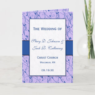 Programa de Boda Azul y Lilac