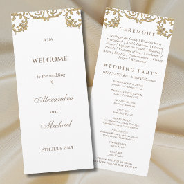 Programa de Boda Barroca Ornate Vintage