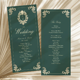 Programa de Boda Barroco Verde Esmeralda
