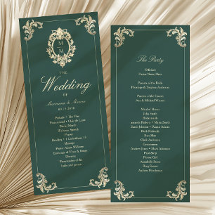 Programa de Boda Barroco Verde Esmeralda