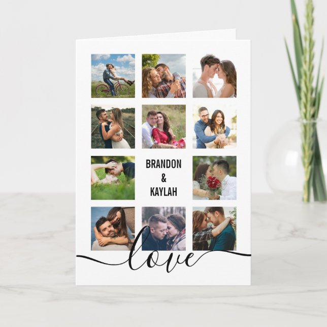 Programa de Boda Blanca collage de fotos (Anverso)