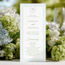 Programa de Boda Blue & Sage