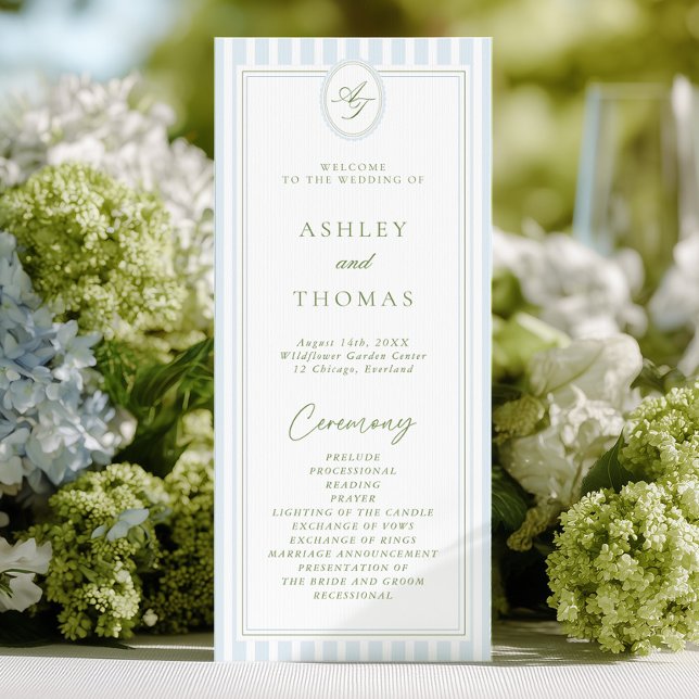 Programa de Boda Blue & Sage (Subido por el creador)