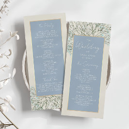 Programa de Boda Boho Polvo Azul