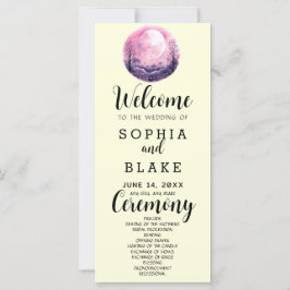 Programa de Boda Boho Rosa y Blanco Luna Llena Ama