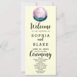 Programa de Boda Boho Rosa y Blanco Luna Llena Ama