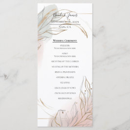 Programa de Boda Botánico con Salvia Dorada y Rubo