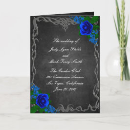 Programa de Boda Caída del Royal Blue Rosa Chalk B