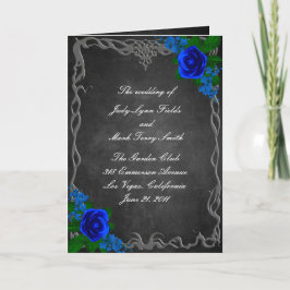 Programa de Boda Caída del Royal Blue Rosa Chalk B