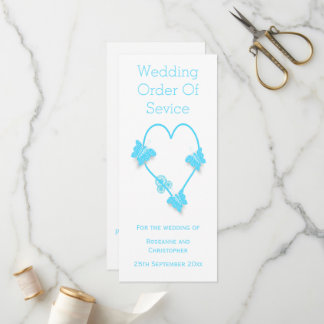 Programa de Boda Cardíaca con Mariposa de Color Az