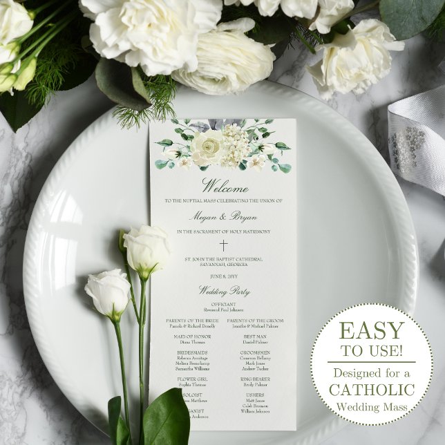 Programa de Boda Católica de Megan con Misa (Subido por el creador)