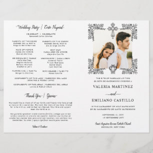 Programa de Boda Católica Española Bilingüe