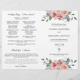 Programa de Boda Católica Española Bilingüe