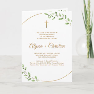 Programa de Boda Católico Elegante Con Lecturas