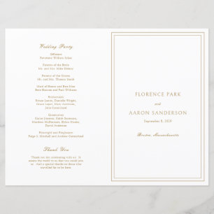 Programa de Boda Católico Tradicional Dorado Atemp