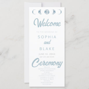 Programa de Boda Celestial en Fases minimalistas d