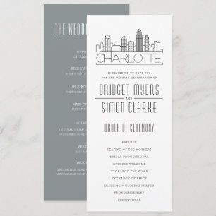 Programa de Boda Charlotte Stylized Skyline