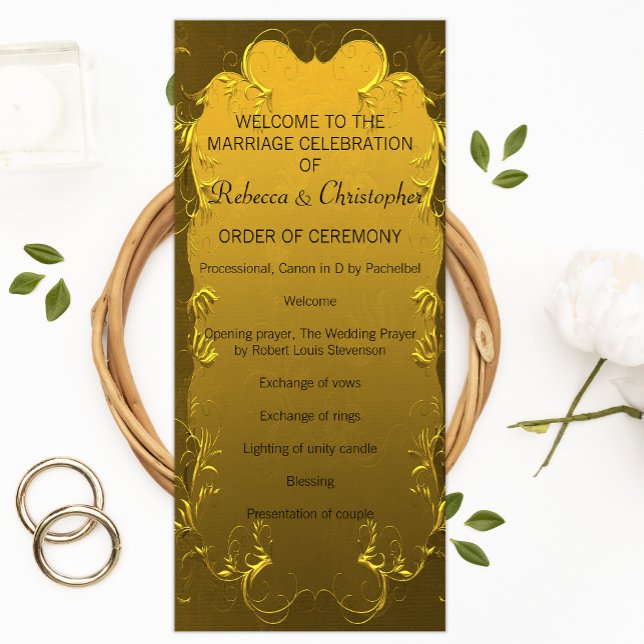 Programa de Boda Clásica de Elegancia Dorada (Subido por el creador)