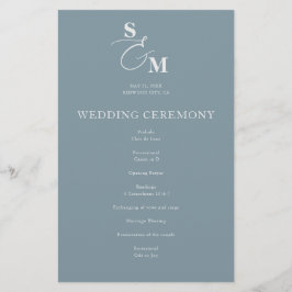 Programa de Boda Clásico con Ampersand y Monograma