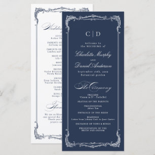 Programa de Boda Clásico con Marco Vintage de Mari