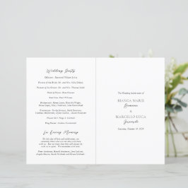 Programa de Boda Clásico en Blanco y Negro Atempor