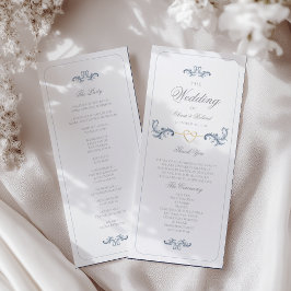 Programa de Boda Clásico Polvo Azul