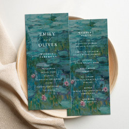 Programa de Boda Claude Monet Water Lilies