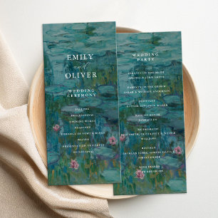 Programa de Boda Claude Monet Water Lilies